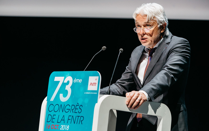 Jean-Christophe Pic, Président de la FNTR, réitère, lors du Congrès annuel la proposition alternative à l’écotaxe visant à flécher l’augmentation de 4cts du litre de carburant vers la modernisation des infrastructures