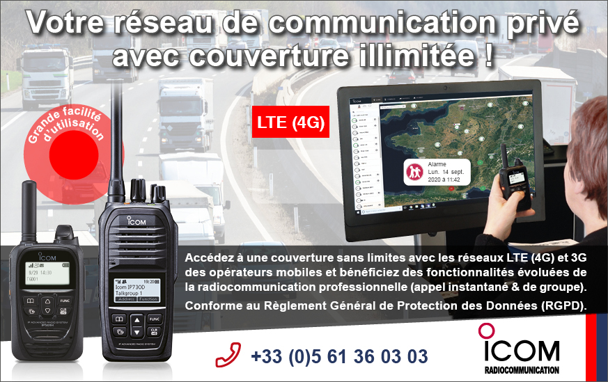 Radio LTE ICOM, une solution de communication au service de l’organisation et de la sécurité des transporteurs routiers !