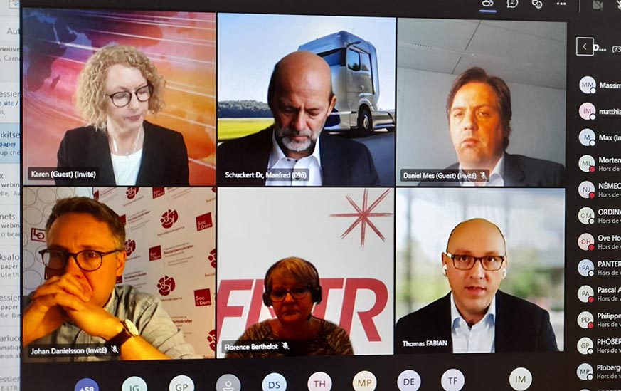 Webinaire du Bureau Commun FNTR-BGL-NLA pour un échange de vues sur le Green Deal européen et le transport routier de marchandises dans l’Union Européenne