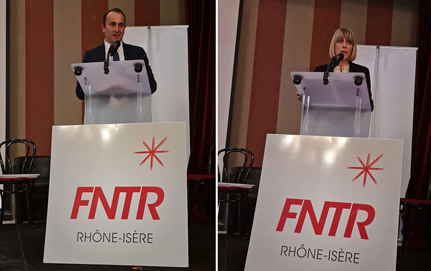 Renaud PFEFFER Vice-Président de Région et Séverine MICHAUD, Présidente FNTR Rhône-Isère