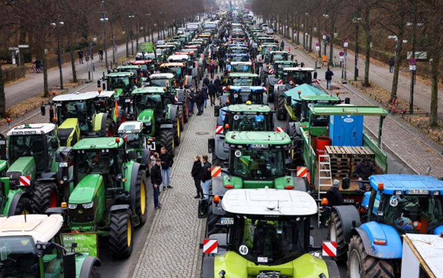 Allemagne – Manifestations communes du secteur de l’agriculture et du transport routier de marchandises contre les plans budgétaires du gouvernement fédéral
